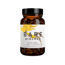Bare Biology Omega 3 Capsules High Strength + Vitamin D3 - Rise & Shine (30 Servings) 1,600mg Pure Omega 3 Fish Oil EPA 1,035mg DHA 470mg Plus D3 Vit
