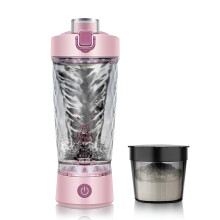Electric Protein Shaker Bottle, Mixer Cup for Shakes and Meal Replacements, BPA-free, Portable Blender Cup with a Supplement Storage, USB Rechargeabl