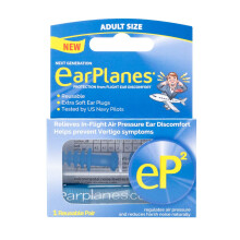 EarPlanes EP2 Ultra-Reusable Earplugs, Airplane Pressure Prevention Earplugs for Adults (1 Pairs)