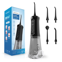 TUREWELL Water Flosser for Teeth Cordless, 310 ML Oral Irrigator Dental with 5 Modes, IPX7 Waterproof Electric Tooth Cleaner with 4 Replacement Jet T