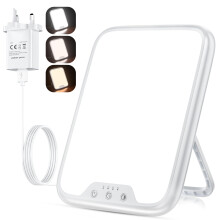 SAD Lamp, [3 Colors Temperature] 10000 Lux Light Therapy Lamp UV-Free for Depression, Sad Lights 4 Timer Stepless Brightness, Portable Light Therapy