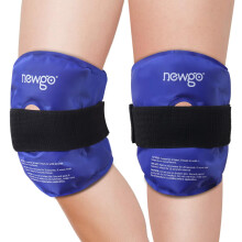 NEWGO Knee Ice Pack Wrap - Reusable Gel Ice Wrap for Leg Injuries, Hot Cold Pack for Post Knee Surgery, Joint Pain, Arthritis, Injuries, Swelling, Me