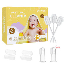 EASICUTI Upgrade Baby Tongue Cleaner, 52PCS Newborn Infant Toothbrush, 2 Finger Toothbrush & Gum Cleaner Stick Dental Care for 0-36M+