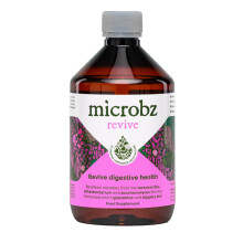 MICROBZ Revive Daily Probiotic (31 Servings) - Liquid Probiotics for Gut Health Support, Digestive Supplement for Women & Men, Soil-Based Bacteria, 1