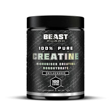 Beast Creatine Monohydrate Powder 100 Servings (500g) Easy Dissolve 100% Pure Micronised Creatine Powder for Strength and Muscles - Gym Gifts - Unfla