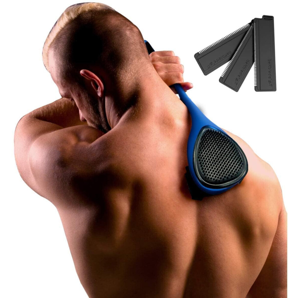 Bakblade 2.0 Elite - Back Hair Removal And Body Shaver (Diy), Ergonomic Handle, Shave Wet Or Dry (Extra Blades Included)