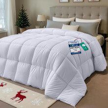 Utopia Bedding Duvet,10.5 Tog coverless Duvet with Corner Tabs, Box Stitched Quilt (King, White)