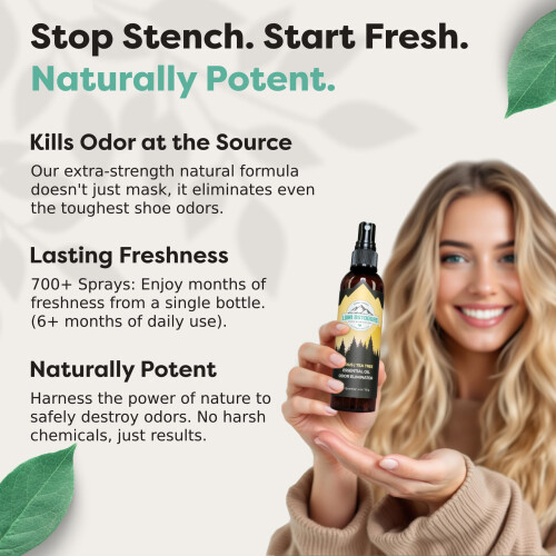 Lumi Outdoors Natural Shoe Deodorizer Spray 3 Pack Bundle - Lemon Eucalpyuts, Citrus Tea Tree, Lavender Tea Tree 2