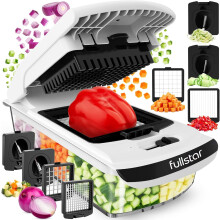 Fullstar Vegetable Chopper Vegetable Cutter - Veggie Onion Salad Food Chopper Manual - Potato Chipper - Veg Chopper and Dicer - Kitchen Tools & Gadge