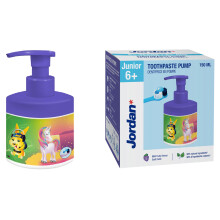 Jordan  | Junior Toothpaste Pump | Toothpaste on a Pump Dispenser Equivalent to 3 Regular Tubes | Innovative and Convenient Solution Developed for C