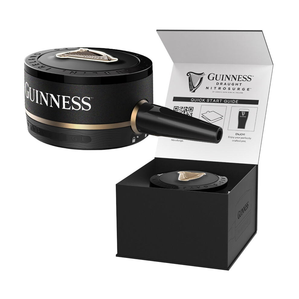 Guinness Draught Nitrosurge Device | Stout Beer | Perfect Pub Pour At Home | Six Nations | Get Rugby Ready | Cans Sold Separately | Device O