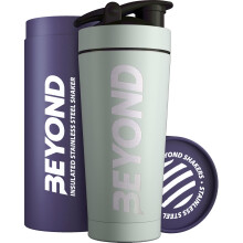 Beyond Shakers Insulated Metal Protein Shaker, Stainless Steel Supplement Bottle - BPA Free for Gym 735ml in Seafoam Green