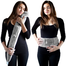 The Original, Award Winning Long Hot Water Bottle by YUYU. 75cm x 12cm, Wearable Strap, Up to 6 Hours of Warmth. Grade A, Natural Sri Lankan Rubber E