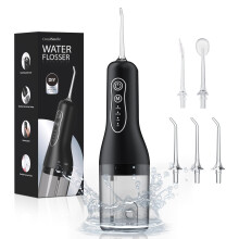 Water Dental Flosser for Teeth Cordless, 2025 Upgrded Portable Oral Irrigato with 5 Jet Tip and 4 Modes, 260ML Irrigator Dental for Daily Care and De