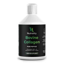 Nutrality Bovine Collagen Sugar Free Liquid | 10,000mg Type 1 Peptides | Collagen Peptides, Hyaluronic Acid, Biotin | Strawberry Flavour | Healthy Sk
