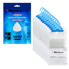 Belaco Set of 12 Hanging Dehumidifier, 230g Moisture Absorber, Dehumidifier for home, Ideal to eliminate damp & Condensation Bedroom, Wardrobe, Kitch