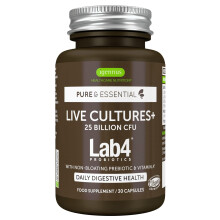 Igennus Probiotics & Prebiotics 2 in 1, Lactobacillus Acidophilus & Bifidobacterium, Live Cultures+ Lab4 for Gut Health, Guaranteed 25 Billion CFU, B