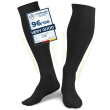 Graduated Compression Socks, Medical Socks, For Men and Women, 60% Organic Cotton (Black, XL+ (44-46))