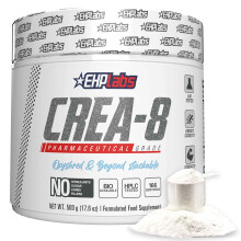 EHP Labs CREA-8 Creatine Monohydrate Powder - Creatine Powder for Building Lean Muscle Mass, Improves Strength & Power, Supports Brain Health - 100 S