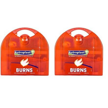 Astroplast First Aid Burns Dispenser in Compact Red Piccolo Box - Refillable First Aid Kit with Burn Gel, Gloves and Burn Dressings - Essential Medic