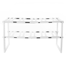 Adjustable Under Sink Organizer, Space-saving Storage Solutions for Kitchen & Bathroom Utility
