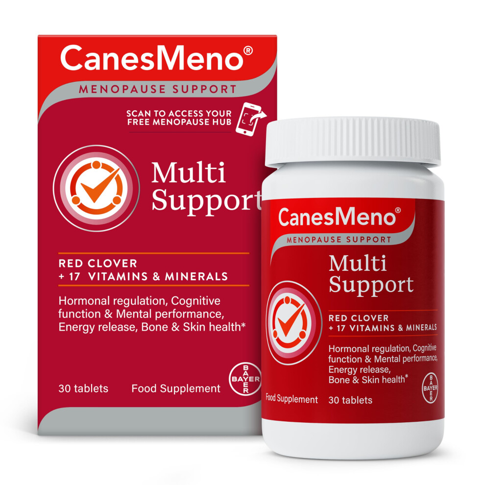 Canesmeno Red Menopause Support Multi Support 30 Tablets, Containing Clover And 17 Vitamins And Minerals