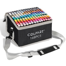 colpart Dual Tip Alcohol Marker Pens For Drawing 168Color,Permanent Art Maker Pens For Artists Drawing and Adult Colouring Books.Design Set.
