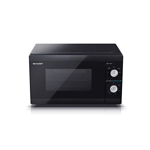 Sharp SHARP YC-MS01U-B Compact 20 Litre 800W Manual control Microwave, 5 power levels, defrost function, LED cavity light - Black 1
