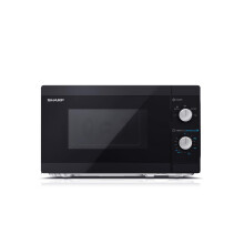 SHARP YC-MS01U-B Compact 20 Litre 800W Manual control Microwave, 5 power levels, defrost function, LED cavity light - Black