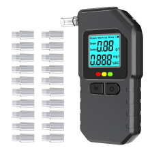 Breathalyser Alcohol Tester, Professional Dual Sensor Digital Breathalyzer Breath Analyzer with LCD Display, Accurate Portable BAC Meter, USB Recharg