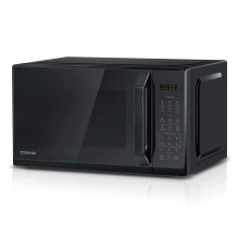 TOSHIBA Black Mirror Microwave 20Liter 800W Digital Solo Small Microwave With 11 Power Levels, One touch Express Cook with 6 Auto Menus, Defrost, Dig