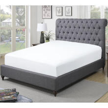 Sapphire collection 300 Thread Count 100% Egyptian Cotton Double Fitted Sheet Bedsheet (Double, White)
