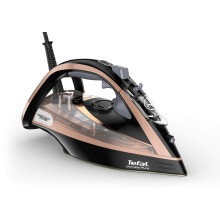 Tefal Ultimate Pure Steam Iron, 3100W, 260g/min Steam Boost, 350ml Water Tank, 3m Cord, Non-Stick Durilium Soleplate, Anti Scale, Anti-drip, Black an