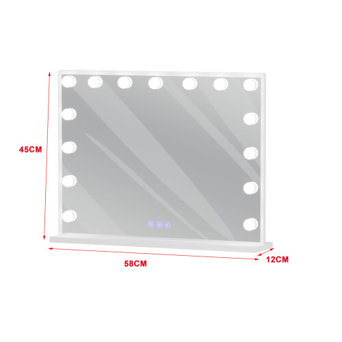 AVC Designs Hollywood Vanity Cosmetic Mirror with LED Lights Large 2