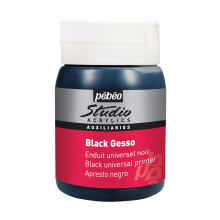 PEBEO Black Gesso Studio 500 ml, APGSB5, 524135