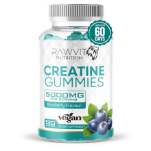 Creatine Monohydrate Gummies, 5000mg, 40-60 Days' Supply, 120 Gummies, Vegan, Blueberry Flavour Muscle Building Supplement