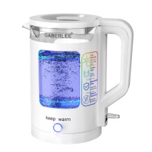 GABERLEE Electric Kettle, 1.7L, 3000W Fast Boil Quiet Glass Kettle with Blue LED, Auto Shut-Off and Boil-Dry Protection, Mesh Filter, Keep Warm Funct