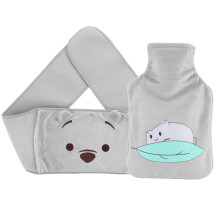 Homealexa Long Hot Water Bottle with Cover, 1L Waist Warm Water Bag Rubber Winter Hot Water Pouch with Soft Plush Hand Waist Warmer Cover Hot Water B
