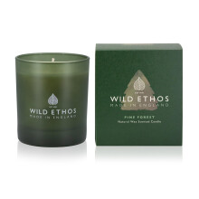 Wild Ethos Naturals Premium Scented Natural Wax Jar Candle - Pine Forest Scent - Hand-Poured in UK - Burn Time 50+ Hours - Natural Ingredients for Le