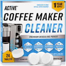 Coffee Machine Cleaner Descaler Tablets - 24 Count, Compatible With Nespresso, Tassimo, Melitta, Delonghi, Miele, Coffee Maker Pot Descaling & Cleani