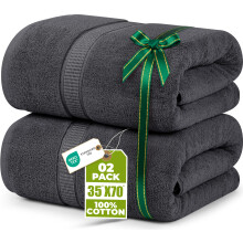 Utopia Towels - Premium Jumbo Bath Sheet (90 x 180 cm, 2 Pack) - 100% Ring Spun Cotton Highly Absorbent and Quick Dry Extra Large Bath Sheet - Super