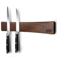 HOSHANHO Magnetic Knife Strips, Magnetic Knife Holder for Wall, Acacia Wood Knife Magnetic Strip Use as Knife Bar, Knife Holder for Kitchen Utensil O