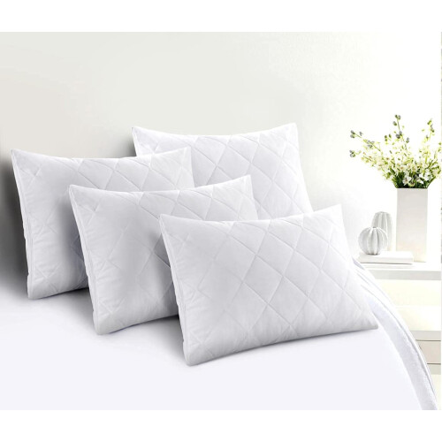 Adam Home Quilted Pillow Protectors 4 Pack (50 x 75 CM) - Soft Poly 1