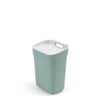 CURVER Ready to Collect 100% Recycled 10L Kitchen Accessories Recycling Lift Top Bin Green with Light Grey Lid