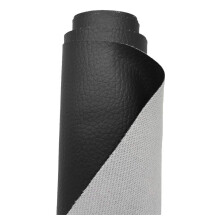 A-Express Grained Faux Leather Fabric Waterproof Heavy Duty Leatherette Vinyl Leathercloth Upholstery Textured Material - Black 1 Metre 100cm x 140cm