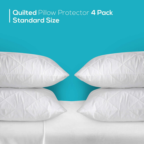 Adam Home Quilted Pillow Protectors 4 Pack (50 x 75 CM) - Soft Poly 2