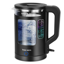 GABERLEE Electric Kettle, 1.7L, 3000W Fast Boil Quiet Glass Kettle with Keep Warm Function, Blue LED, Auto Shut-Off and Boil-Dry Protection, Mesh Fil