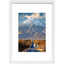 A3 Picture Frame,A3(29.7x42cm) Wooden Frame,Wall-Mounted Poster Frame, Photo Frames with Acrylic Glass (Not Glass), Landscape or Portrait,A3 White Fr