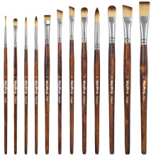 Nicpro 12PCS Artist Paint Brush Set, Craft Paint Brushes for Acrylic Painting, Oil, Watercolour, Gouache, Tempera, Face, Body, Fabric, Model, Art Sup