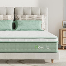 Novilla Super King Mattress 10.6 Inch 3-Zone Gel Memory Foam Pocket